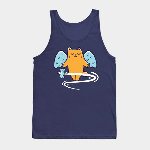 Cat and Wings Tank Top by rarpoint